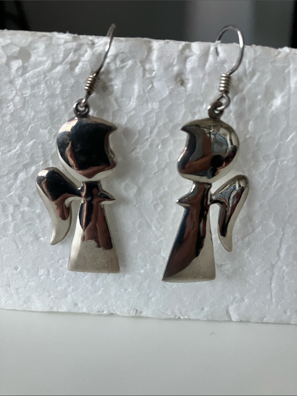 Sterling Silver Angel Drop Earrings